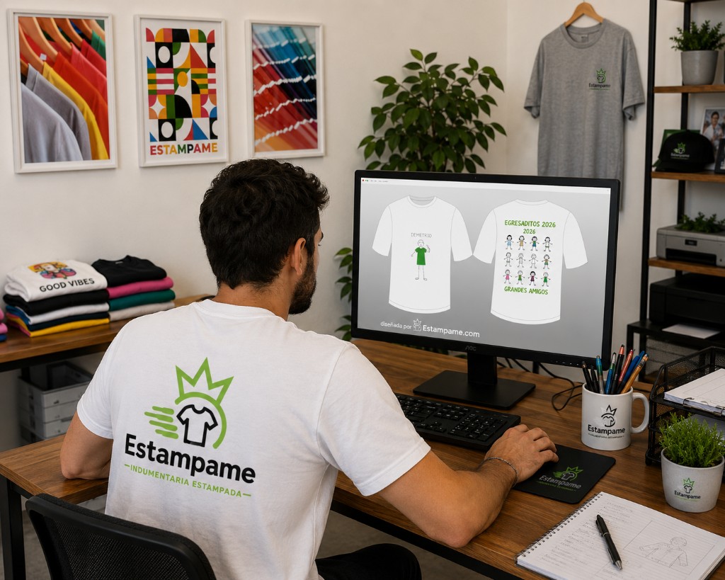 En Estampame armamos el diseño y preview